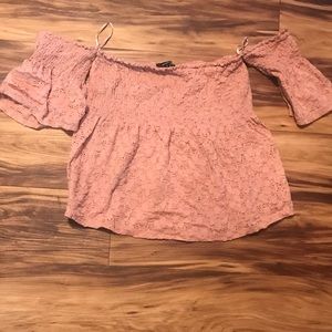 Mauve off shoulder cute top
